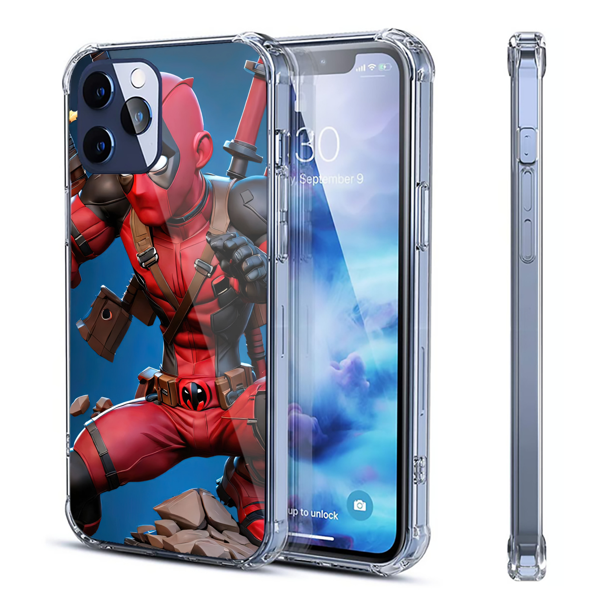 （画像用） Deadpool デッドプール 【iPhone 12シリーズ対応】透明スマホケース（クリアソフトケース）